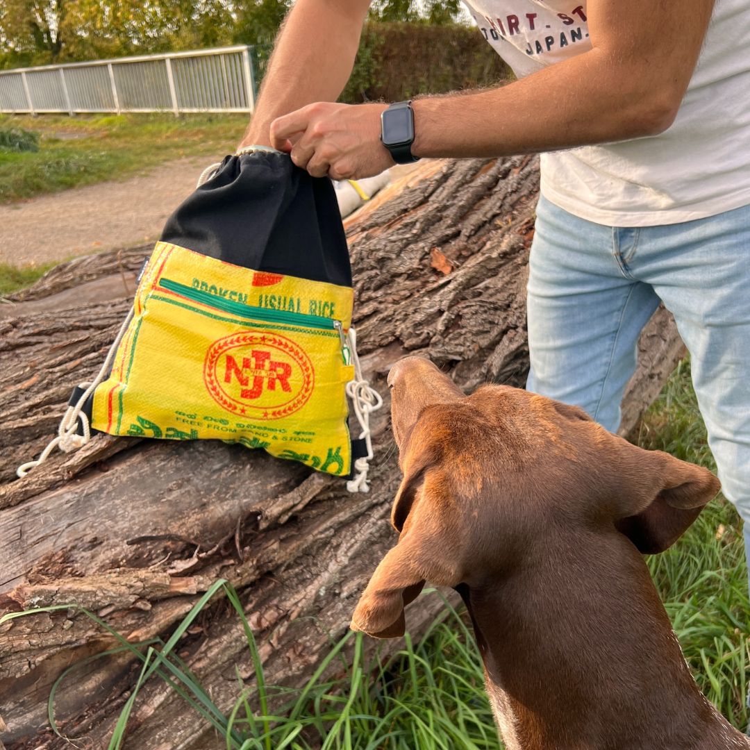 Turnbeutel "Pack ma!" handgewebte Baumwolle - versch. Farben